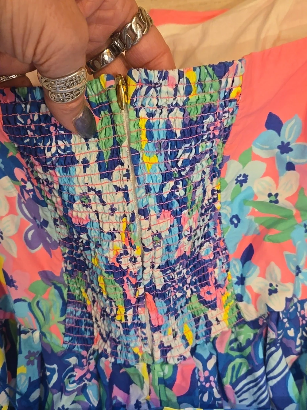 Lilly Pulitzer Off the Shoulder Zalie Midi Floral Dress - Picture 8 of 16